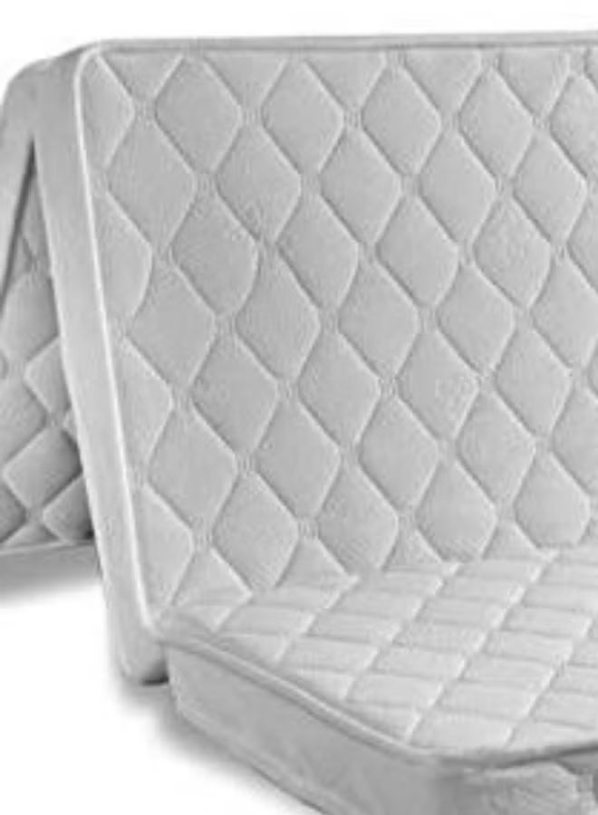 SULSHA Premium Medicated Quilted Folding Mattress Two Sided Usage with storage bag White/Beige 180x90x7 cm - Image 2
